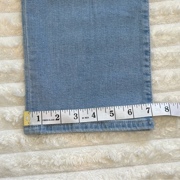 GOOD AMERICAN Straight Leg Jeans Light Wash Organic Cotton Size 10 30 - Picture 11 of 12